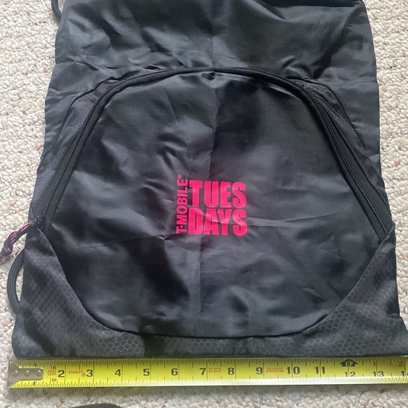 Black drawstring backpack Tmobile sprint bag - Picture 5 of 6